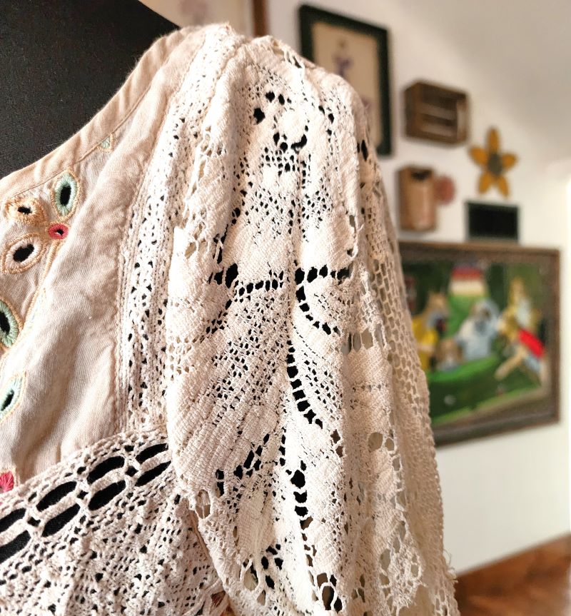 vintage cotton lace top